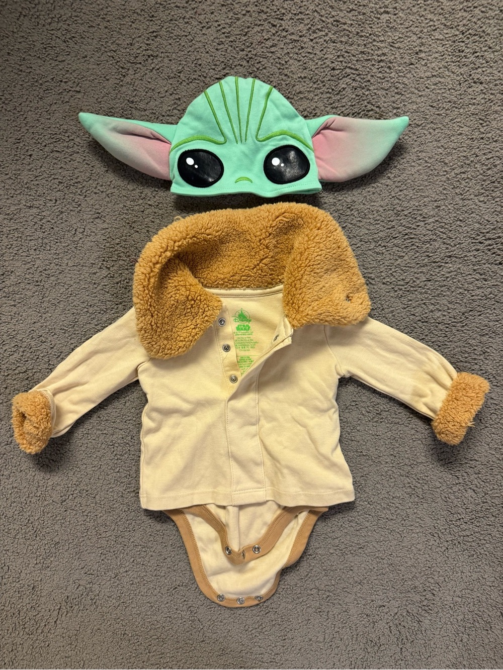 Disney Baby Yoda Star Wars Mandalorian Baby Bodysuit Costume, 6-9 Months
